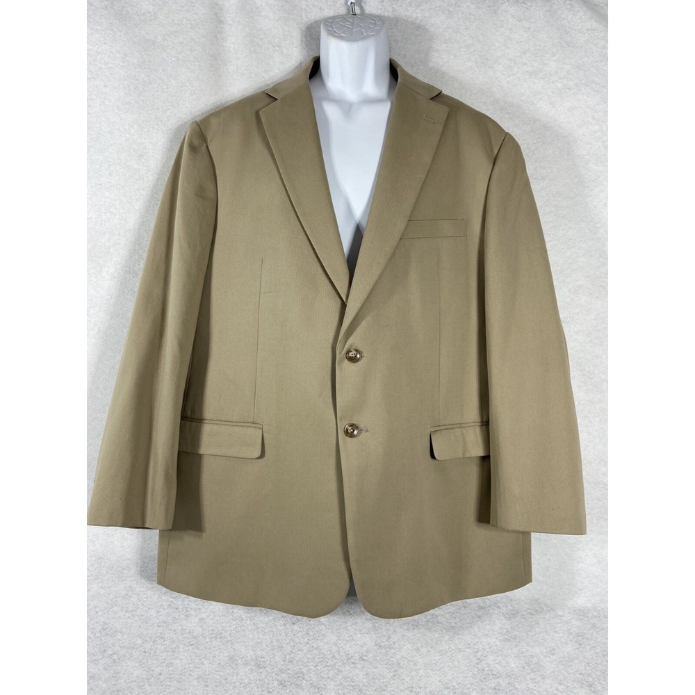 Jos A Bank 1905 Jacket Men's 50R Beige Sport Coat Cotton‎ Blazer Quiet Luxury